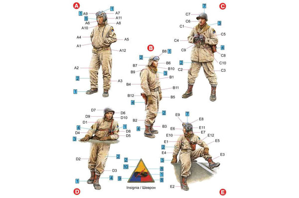 1/35 scale model Miniart US Tank Crew (NW Europe)
