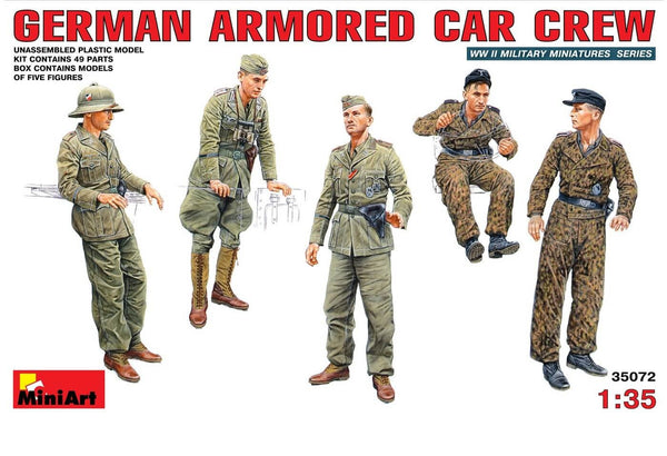 1/35 scale model Miniart German Armoured Car Crew WWII Plastic figures 35072