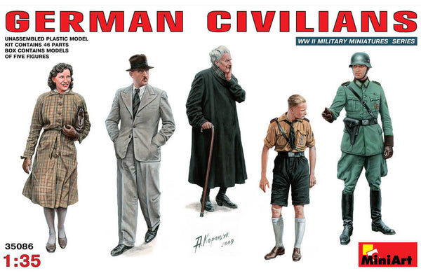 1/35 scale model Miniart German Civilians