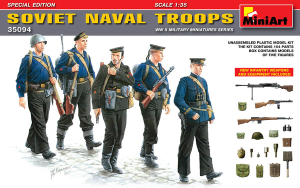 1/35 scale model Miniart Soviet Naval Troops Special Edition Plastic Figure 35094