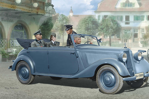 1/35 scale model MasterBox WWII German Military Car Type 170V Tourenwagen with Crew