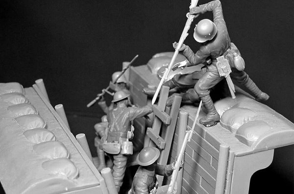 1/35 scale Master Box Hand to Hand Fight, German and British Infantrymen, WWI