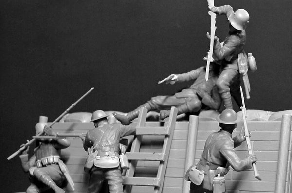 1/35 scale Master Box Hand to Hand Fight, German and British Infantrymen, WWI