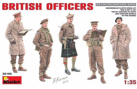 1/35 scale model Miniart British Officers Plastic Figure Kit 35165