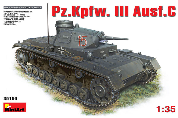 1/35 scale model Miniart Pz.Kpfw. III Ausf. C