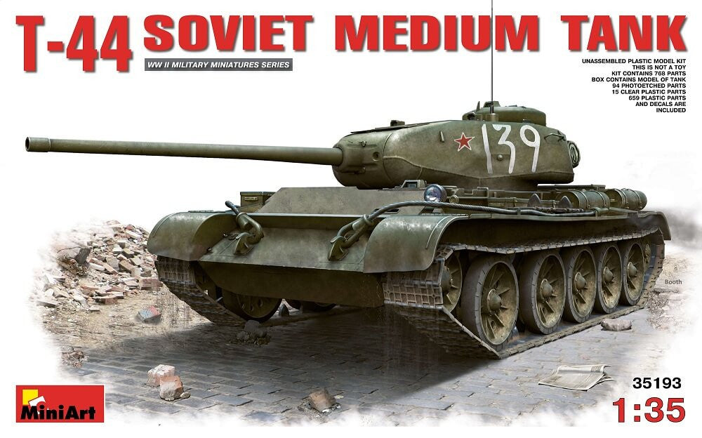 Miniart 1:35 T-44 Soviet Medium Tank - Panzer Models