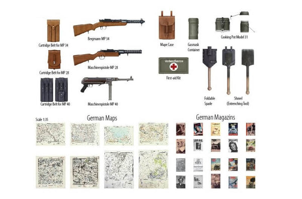 1/35 scale Miniart German Infantry Weapons and Equipment