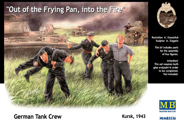 1/35 scale MasterBox Out of the frying pan, into the fire German tank crew, Kursk 1943 3536