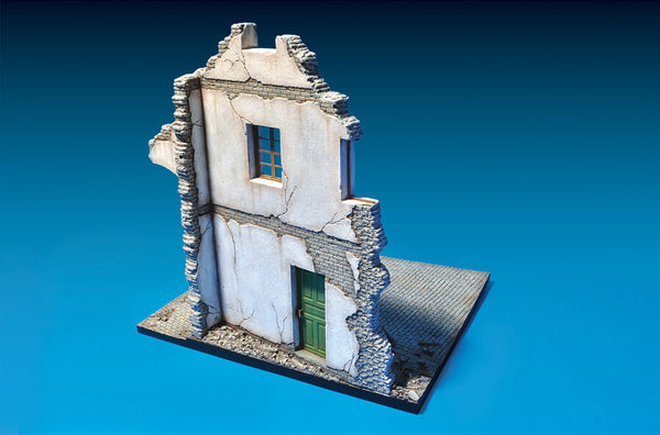 1/35 scale model Miniart Ruined Building with Base