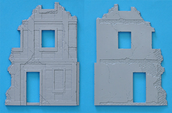 1/35 scale model Miniart Ruined Building with Base