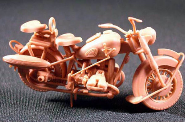 1/35 scale model Master Box German Motorcycle & Sidecar WWII