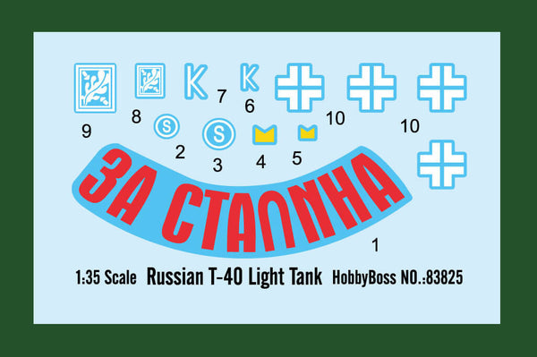 1/35 scale model HobbyBoss Russian T-40 Light Tank