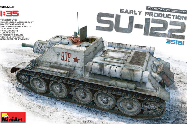 1/35 scale model Miniart SU-122 Early Production Plastic Kit 35181