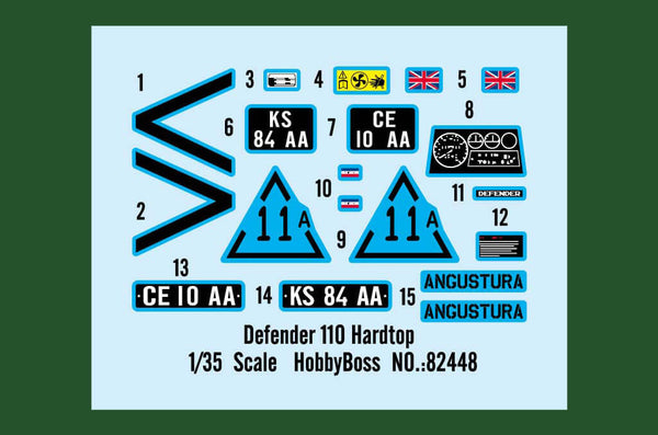 1/35 scale model HobbyBoss Defender 110 Hard Top