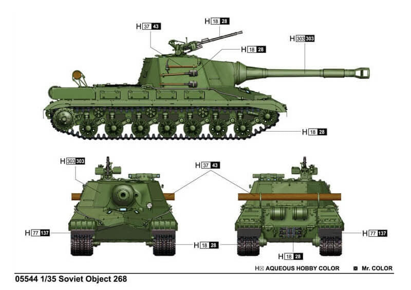 Trumpeter 1:35 Soviet Object 268 Heavy Tank Prototype - Panzer Models