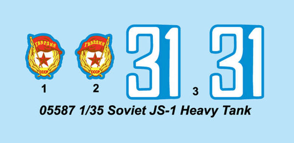 1/35 scale model Trumpeter Soviet JS-1 (Heavy Tank)