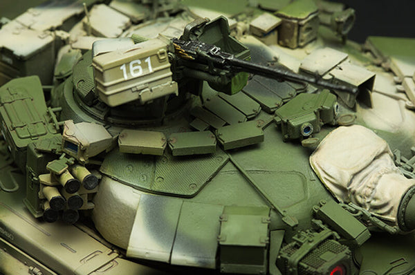 1/35 scale model Meng Russian Main Battle Tank T-90 with TBS-86 Tank Dozer