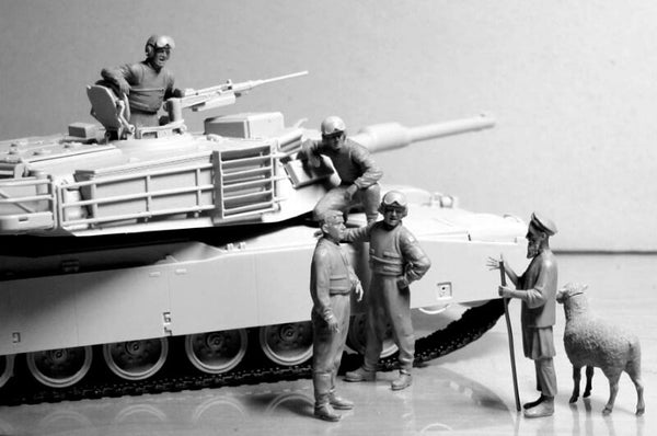 1/35 scale model MasterBox Modern US Tankmen in Afghanistan