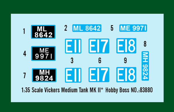 1/35 scale model HobbyBoss Vickers Medium Tank MKII