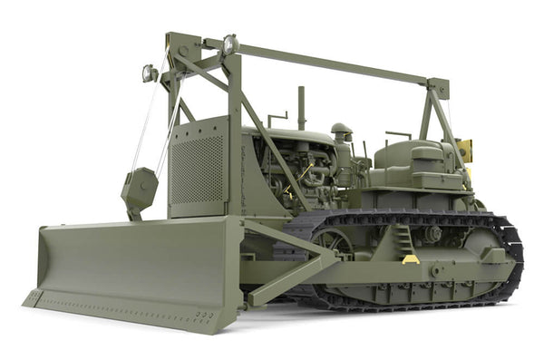 1/35 scale model Miniart US Tractor D7 with Angled Dozer Blade