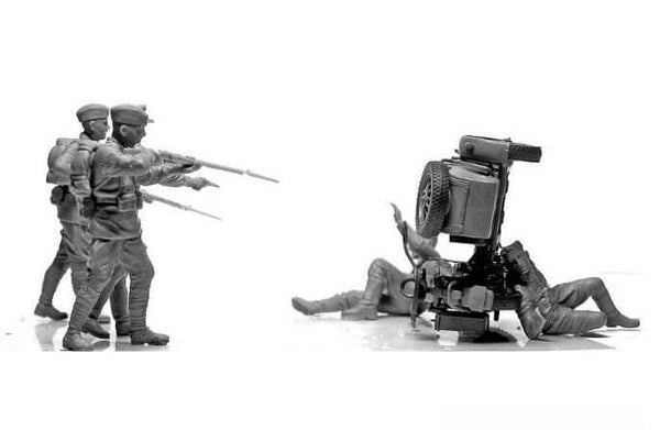 1/35 scale model MasterBox Accident, Soviet & German Military, Summer 1941