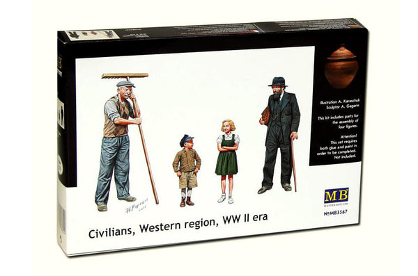 1/35 scale model MasterBox Civilians, Western Region, WWII Era