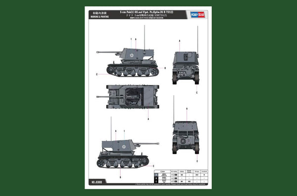 1/35 scale HobbyBoss 5cm Pak (t) Pz. Kpfw. 35R 731 (f)