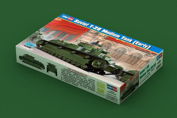 1/35 scale model HobbyBoss Soviet T-28 Medium Tank Early Plastic kit 83851