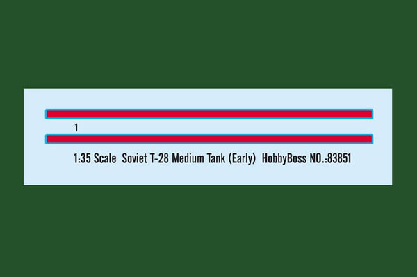 1/35 scale model HobbyBoss Soviet T-28 Medium Tank Early Plastic kit 83851