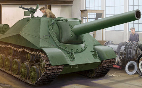 1/35 scale model Trumpeter Soviet Project / Object 704 SPH Howitzer Plastic kit 05575