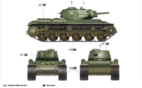 1/35 scale model Trumpeter Soviet KV-8S Heavy Tank Plastic kit 01572