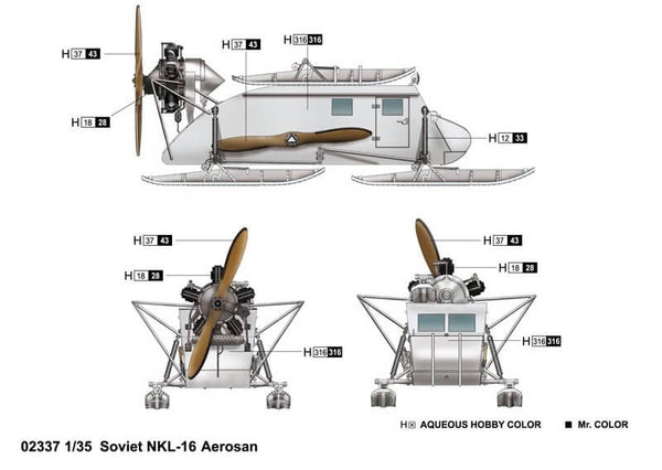 1/35 scale model Trumpeter Soviet NKL-16 Aerosan Sled