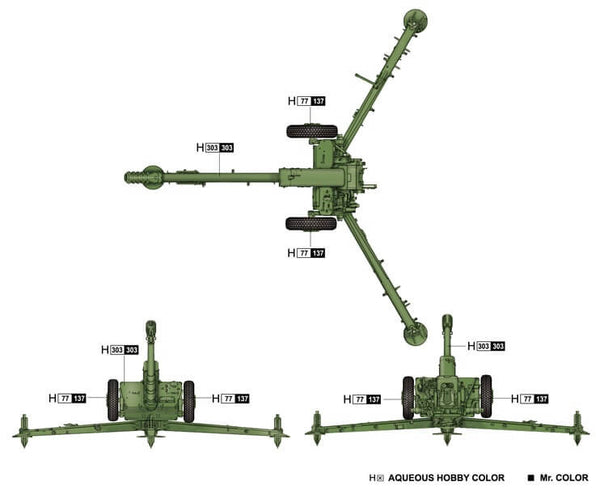 1/35 scale model Trumpeter Soviet 122 mm Howitzer D-30 Plastic kit 02328