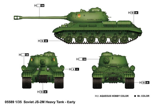 1/35 scale model Trumpeter Soviet JS-2M Heavy Tank Early