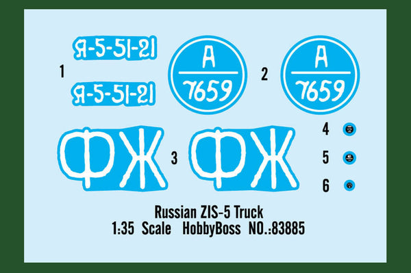 1/35 scale model HobbyBoss Russian ZIS-5 Truck