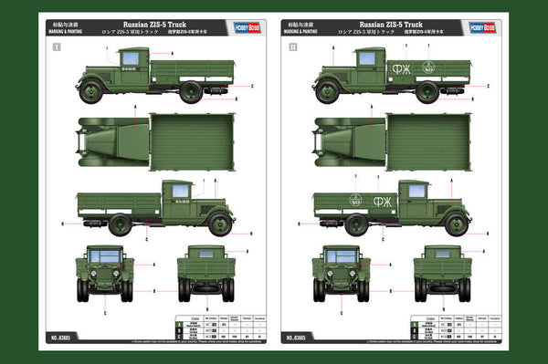 1/35 scale model HobbyBoss Russian ZIS-5 Truck