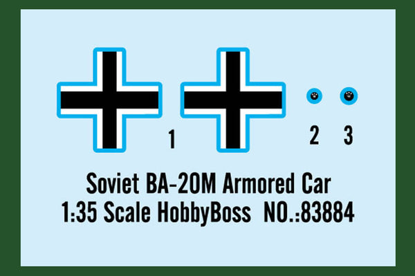 1/35 scale model HobbyBoss Soviet BA-20M Armoured Car