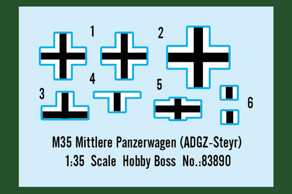 1/35 scale model HobbyBoss M35 Mittlere Panzerwagen ADGZ-Steyr
