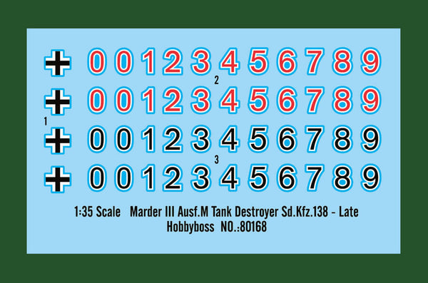 HobbyBoss 1/35 Marder III Ausf.M Tank Destroyer Sd.Kfz.138 Late