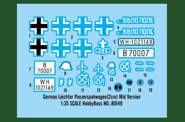 1/35 scale HobbyBoss Leichter Panzerspahwagen (2cm) Mid Version