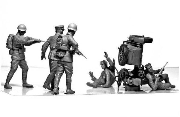 1/35 scale model MasterBox Accident, Soviet & German Military, Summer 1941
