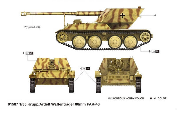 Trumpeter 1:35 PAK-43 88mm Waffentrager (Krupp/Ardelt)