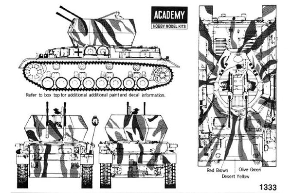 1/35 scale model Academy Flakpanzer IV Wirbelwind Replaces ACA01333
