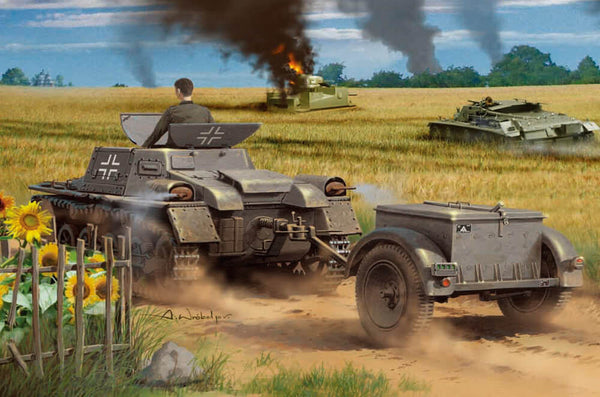 1/35 scale HobbyBoss Munitionsschlepper Panzer I Ausf. A with Ammo Trailer