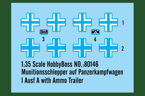 1/35 scale HobbyBoss Munitionsschlepper Panzer I Ausf. A with Ammo Trailer
