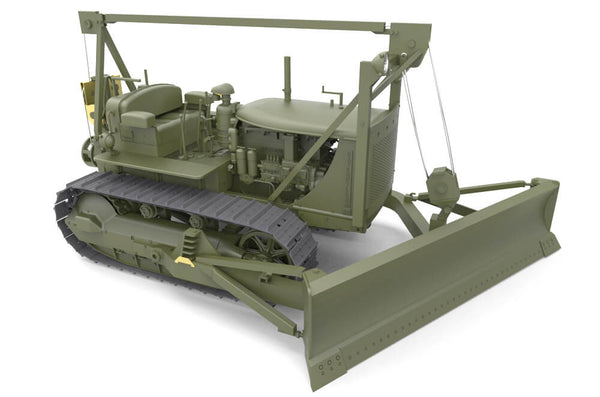 1/35 scale model Miniart US Tractor D7 with Angled Dozer Blade
