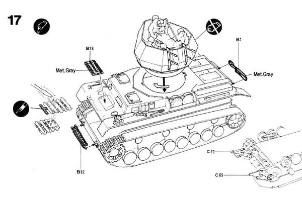 1/35 scale model Academy Flakpanzer IV Wirbelwind Replaces ACA01333