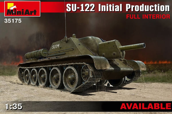 1/35 scale model Miniart SU-122 Initial Production With Full Interior Plastic Kit 35175