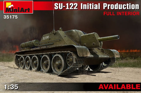 1/35 scale model Miniart SU-122 Initial Production With Full Interior Plastic Kit 35175