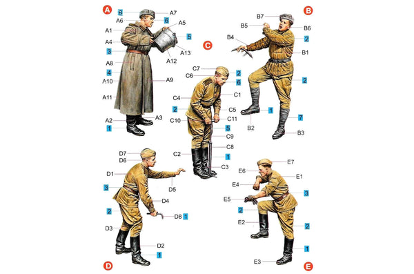 1/35 scale model Miniart Red Army Drivers